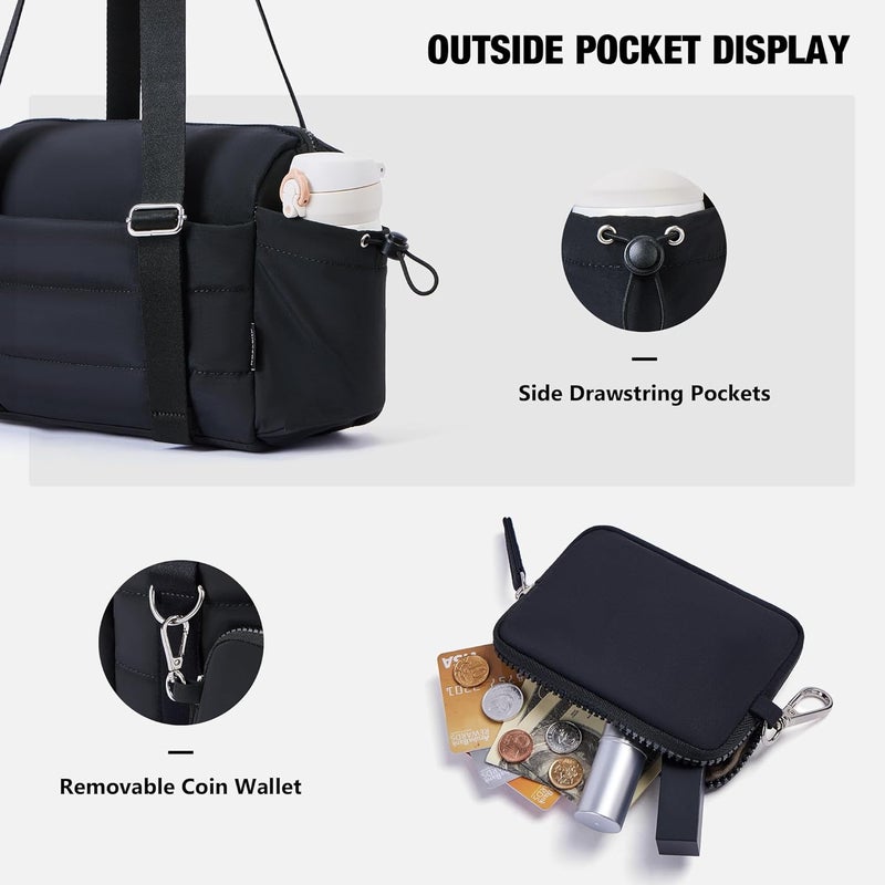 Roulens Small Gym Bag for Women 2 Set Mini Gym Duffle Bag with Wet Compartment and Coin Wallet, Gym Tote Bag for Workout/Sport/Travel - Image 4